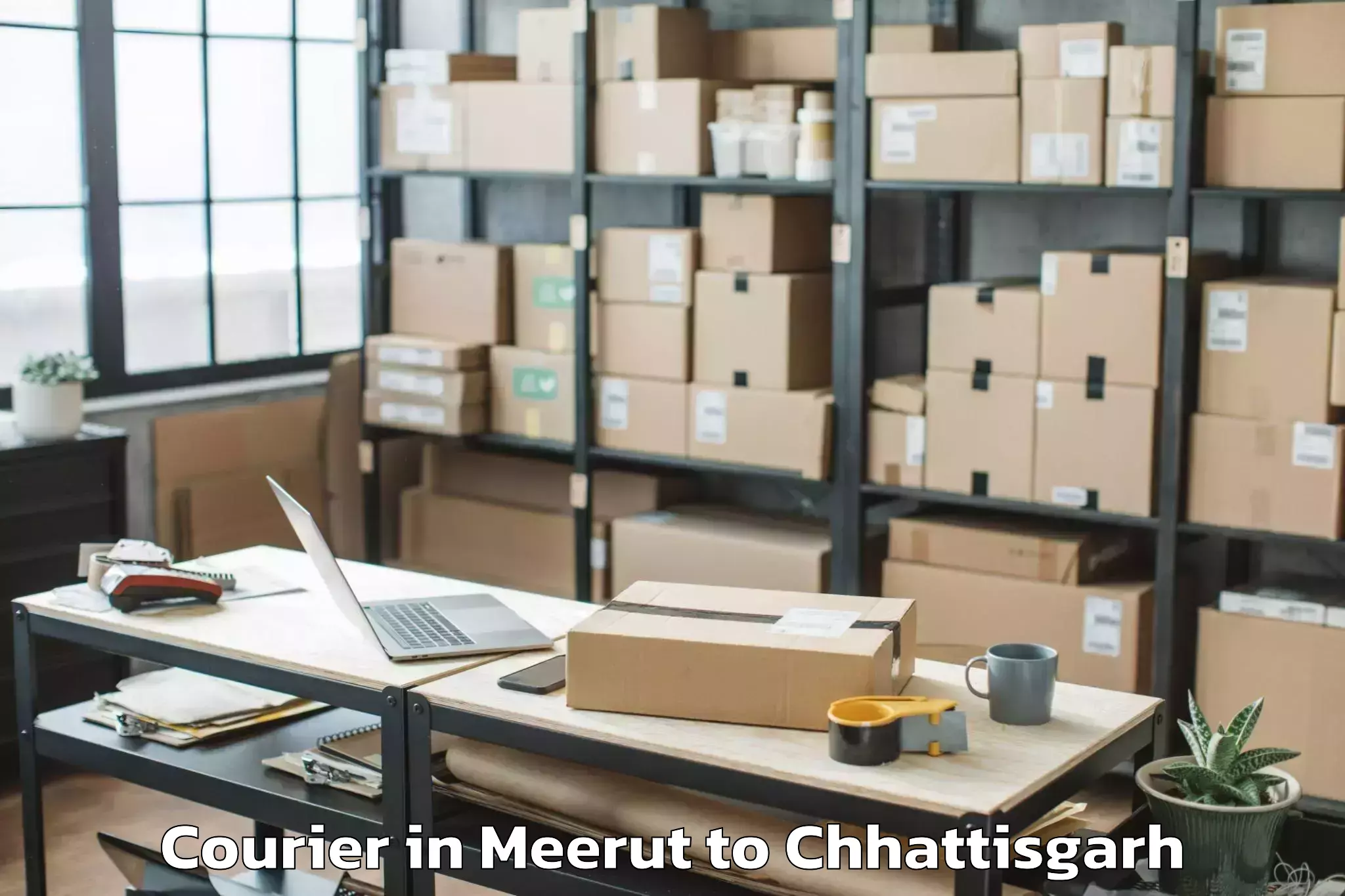 Hassle-Free Meerut to Chakarbhatha Courier